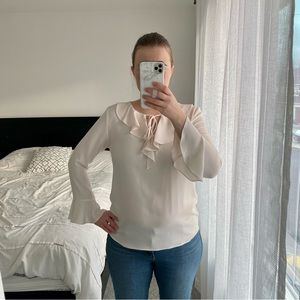 LOFT outlet ruffle blouse size M